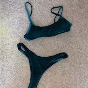 Zaful Velvet Bathing Suit